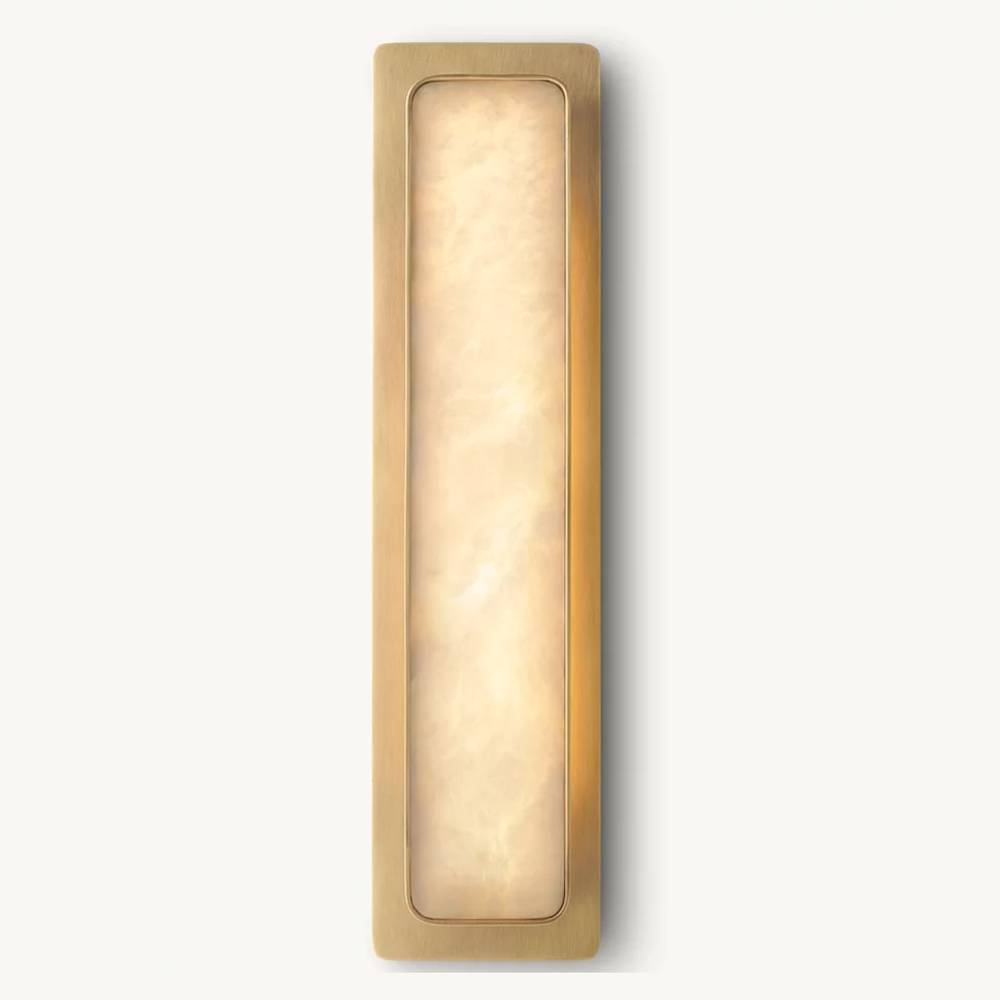 Halver Alabaster Panel Linear Wall Sconce