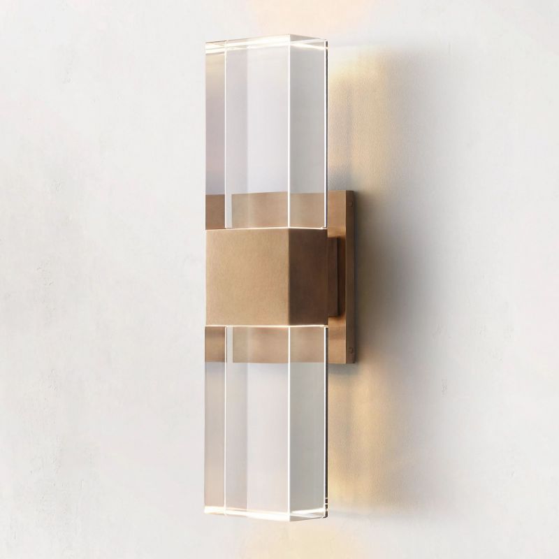 Serra Plane Crystal Linear Wall Sconce