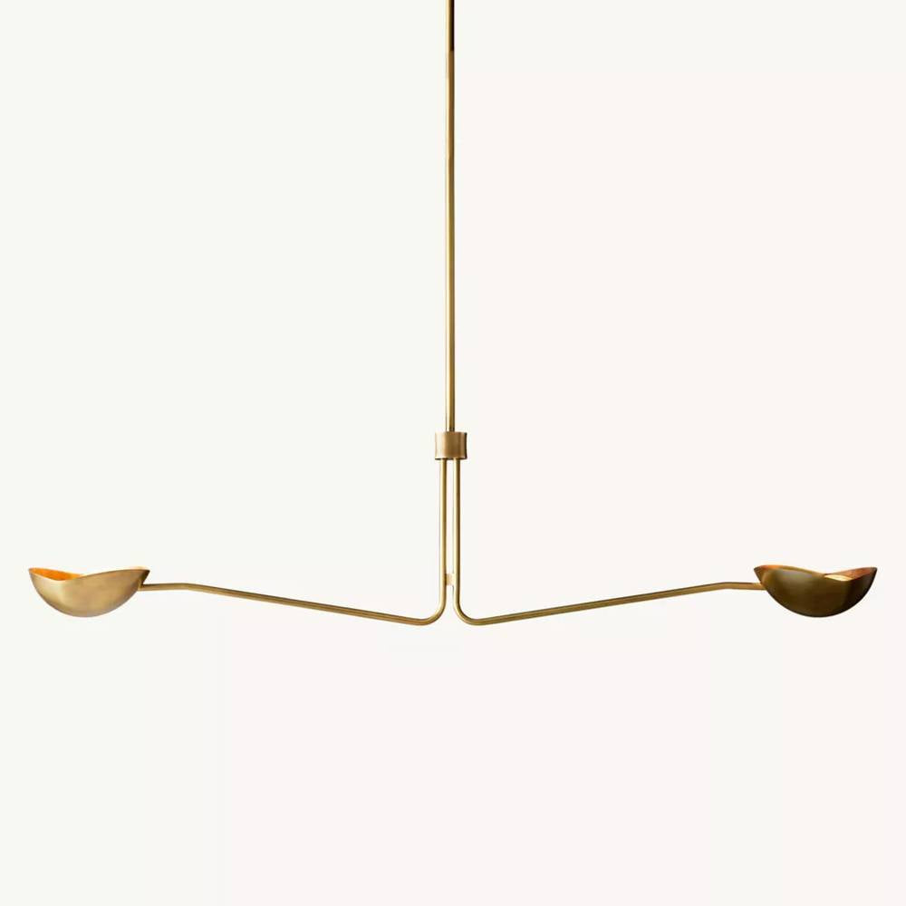 Convessi Sculpted Flow Linear Chandelier 54"