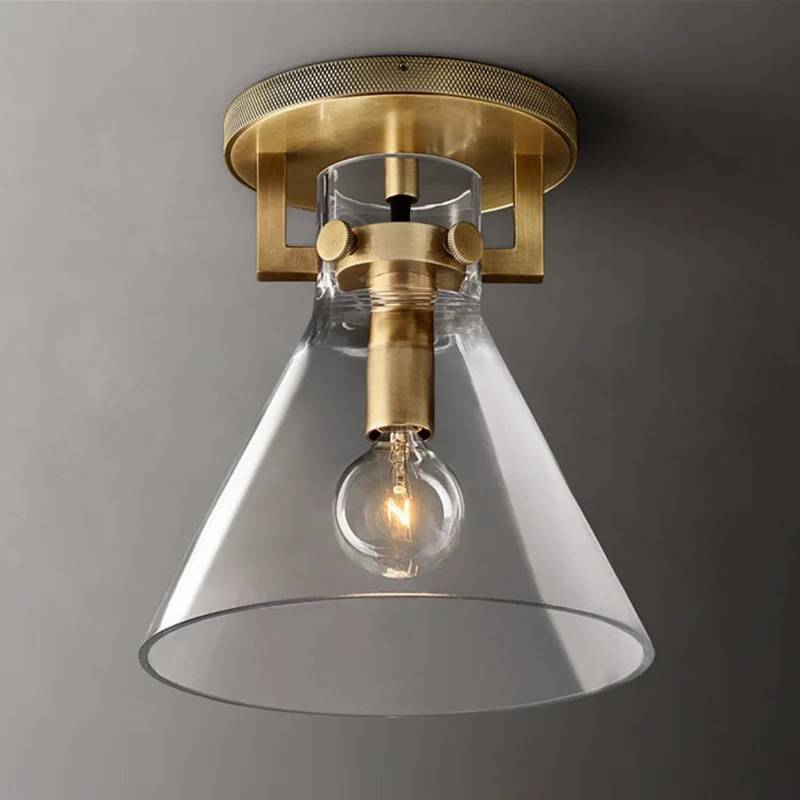 Machinist Glass Funnel Flush Mount