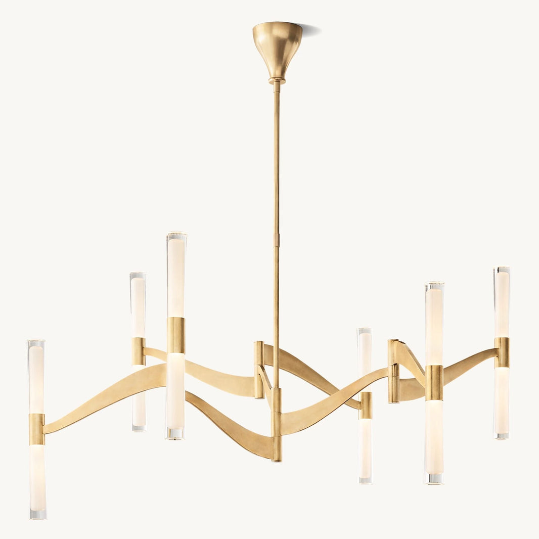 Brilora Etched Wave Mobile Chandelier 54"