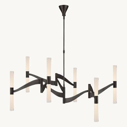 Brilora Etched Wave Mobile Chandelier 54"