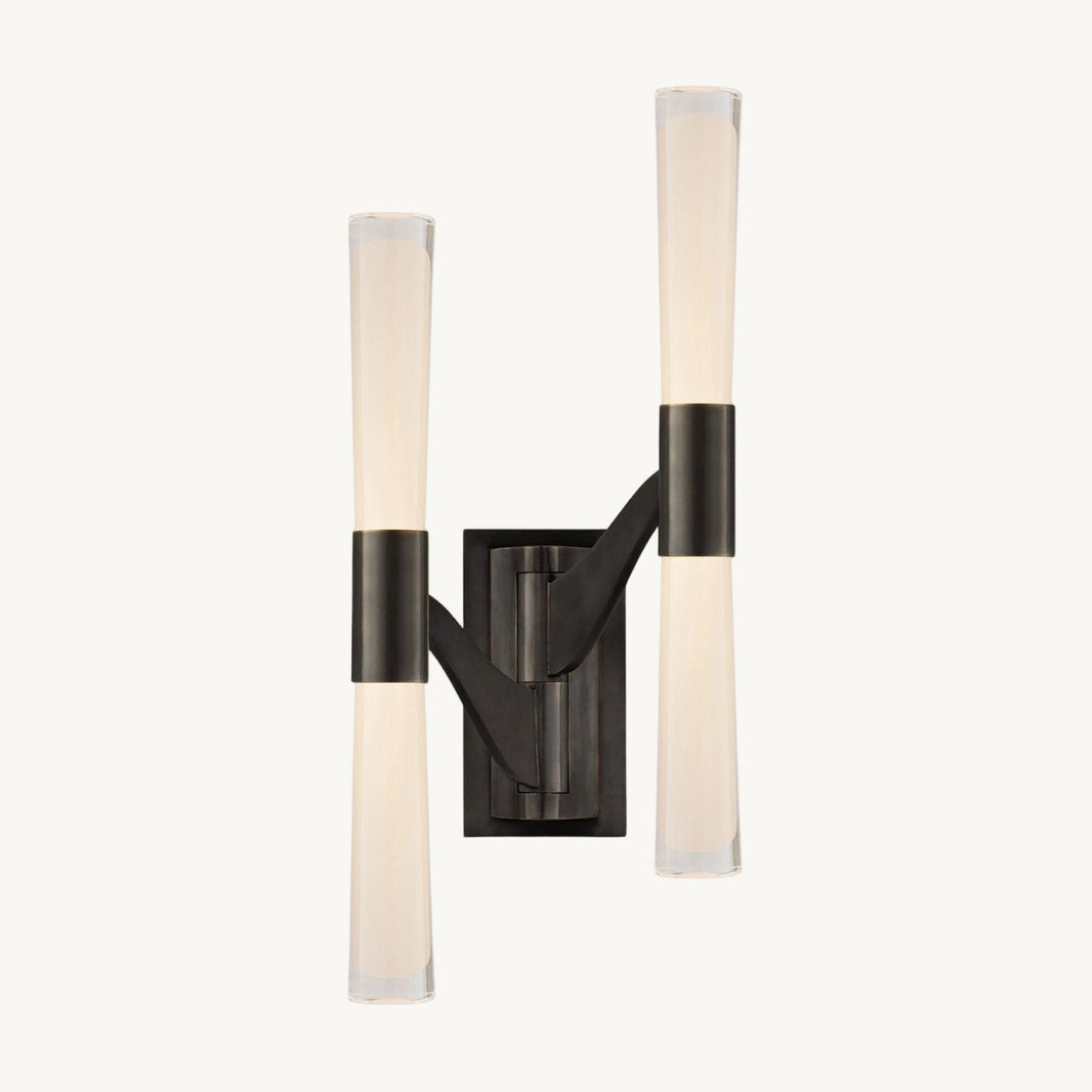 Brilora Etched Wave Double Wall Sconce