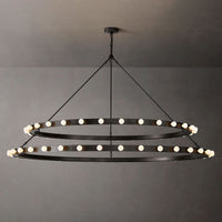 Vitoria Ember Trace Two-Tier Round Chandelier 72"