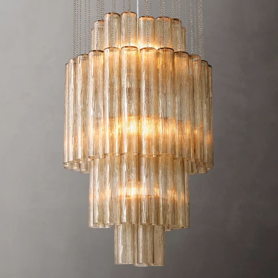 Venino Cylinder Tiered Round Chandelier 24"