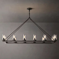 Ondra Flare Burnt Linear Chandelier 52"