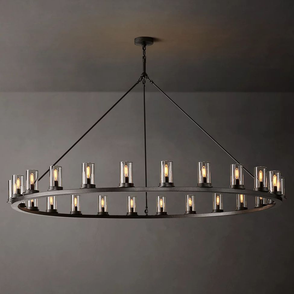 Ondra Flare Burnt Round Chandelier 72"