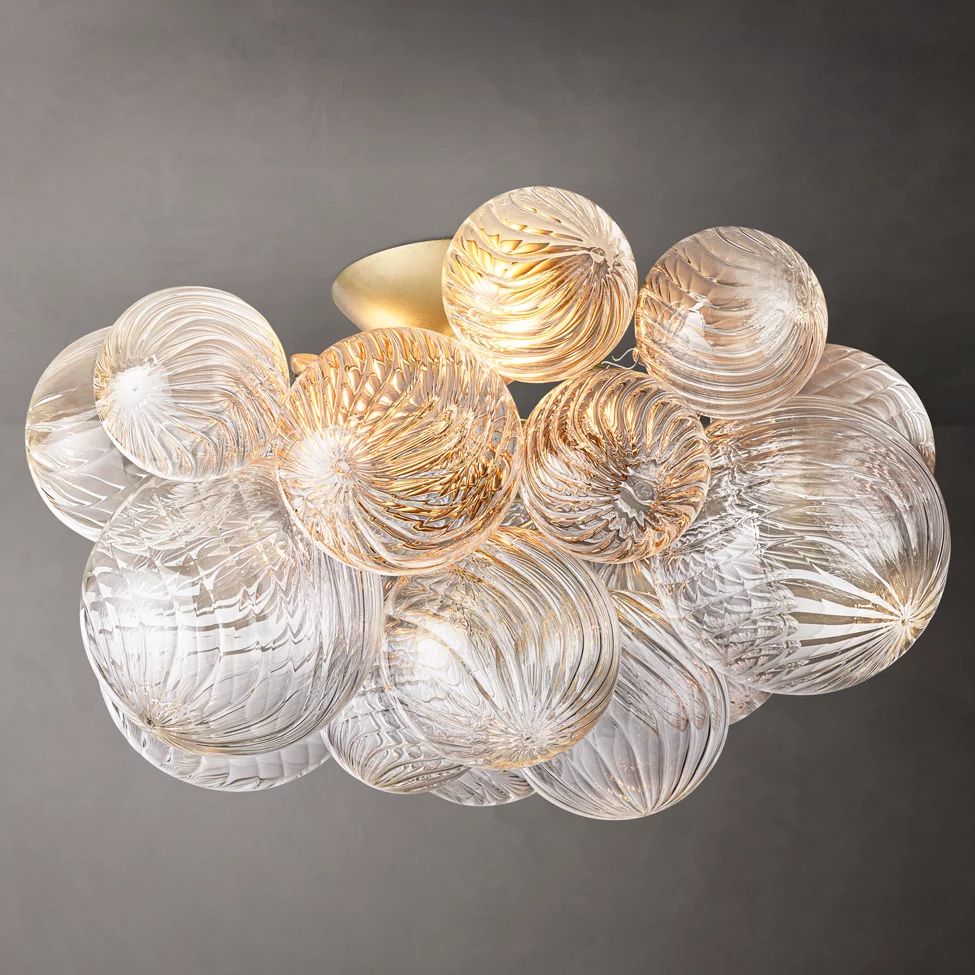 Dorian Swirled Glass Flush Mount
