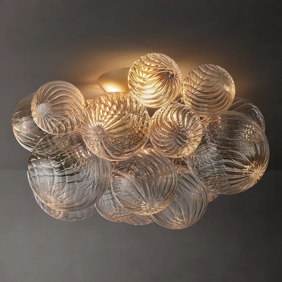 Dorian Swirled Glass Flush Mount