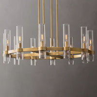 Ravelle Clear Glass Round Chandelier 36"