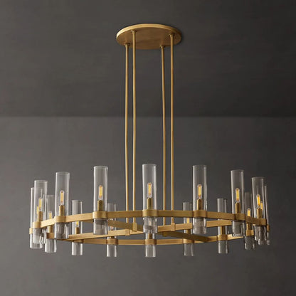 Ravelle Clear Glass Round Chandelier 48"