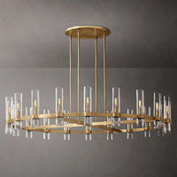 Ravelle Clear Glass Round Chandelier 60"