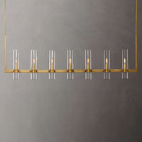 Ravelle Clear Glass Linear Chandelier 59"