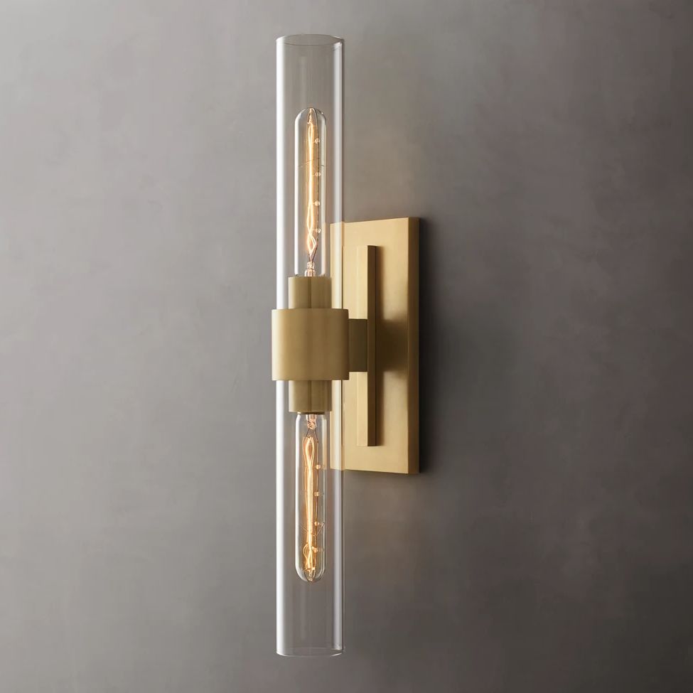 Ravelle Clear Glass Linear Wall Sconce