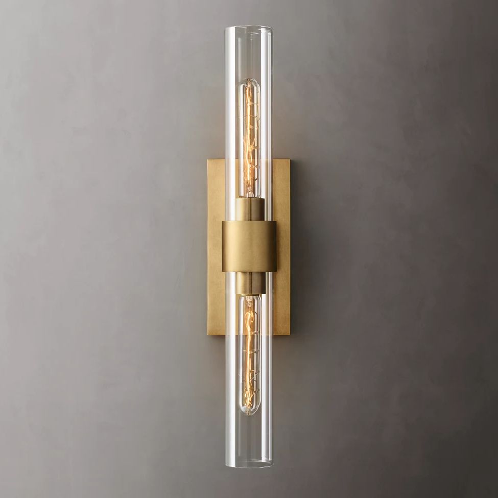 Ravelle Clear Glass Linear Wall Sconce