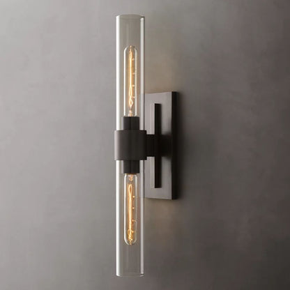 Ravelle Clear Glass Linear Wall Sconce