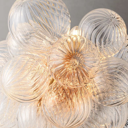 Dorian Swirled Glass Ring Chandelier 54"