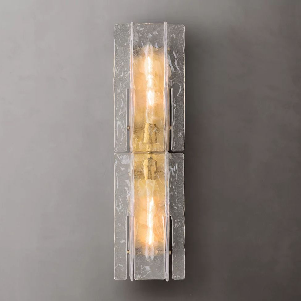 Lattice Module Glass Double Wall Sconce