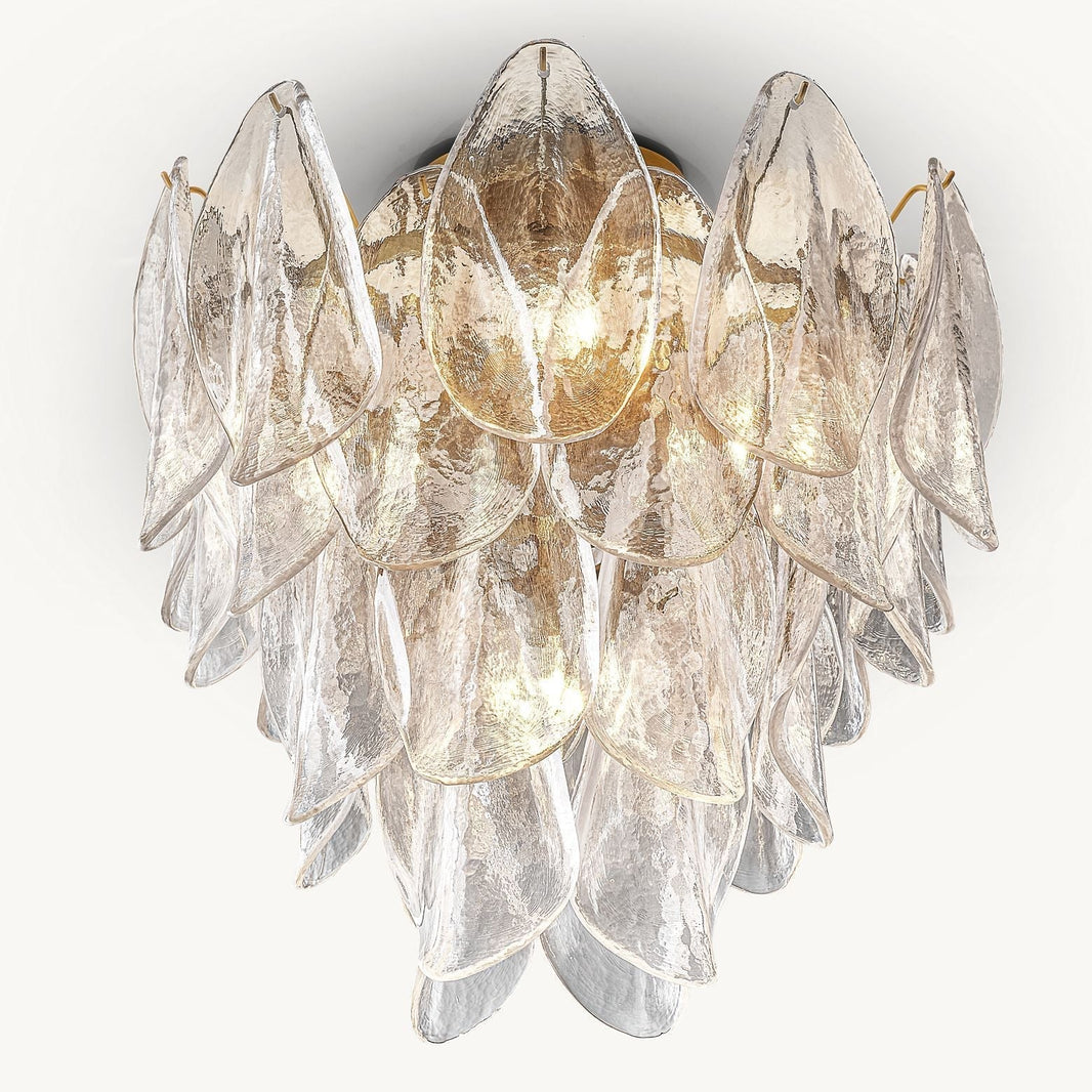 Petalia Stacked Glass Flush Mount
