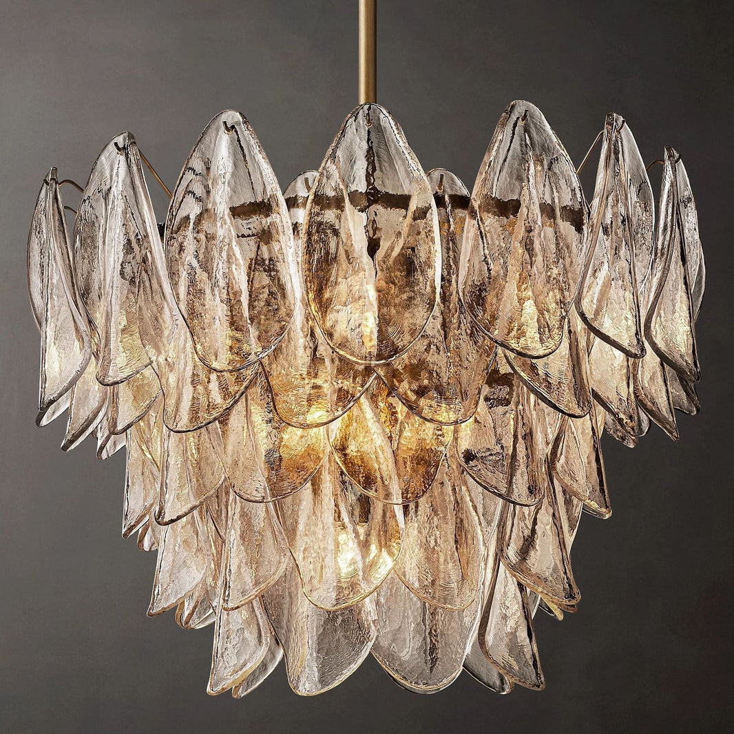 Petalia Stacked Glass Round Chandelier 26"