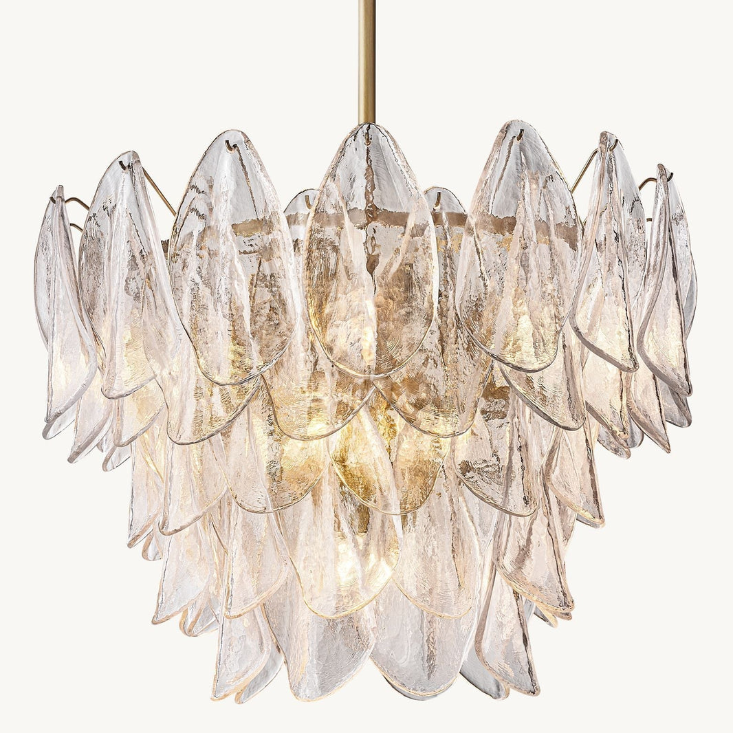 Petalia Stacked Glass Round Chandelier 26"
