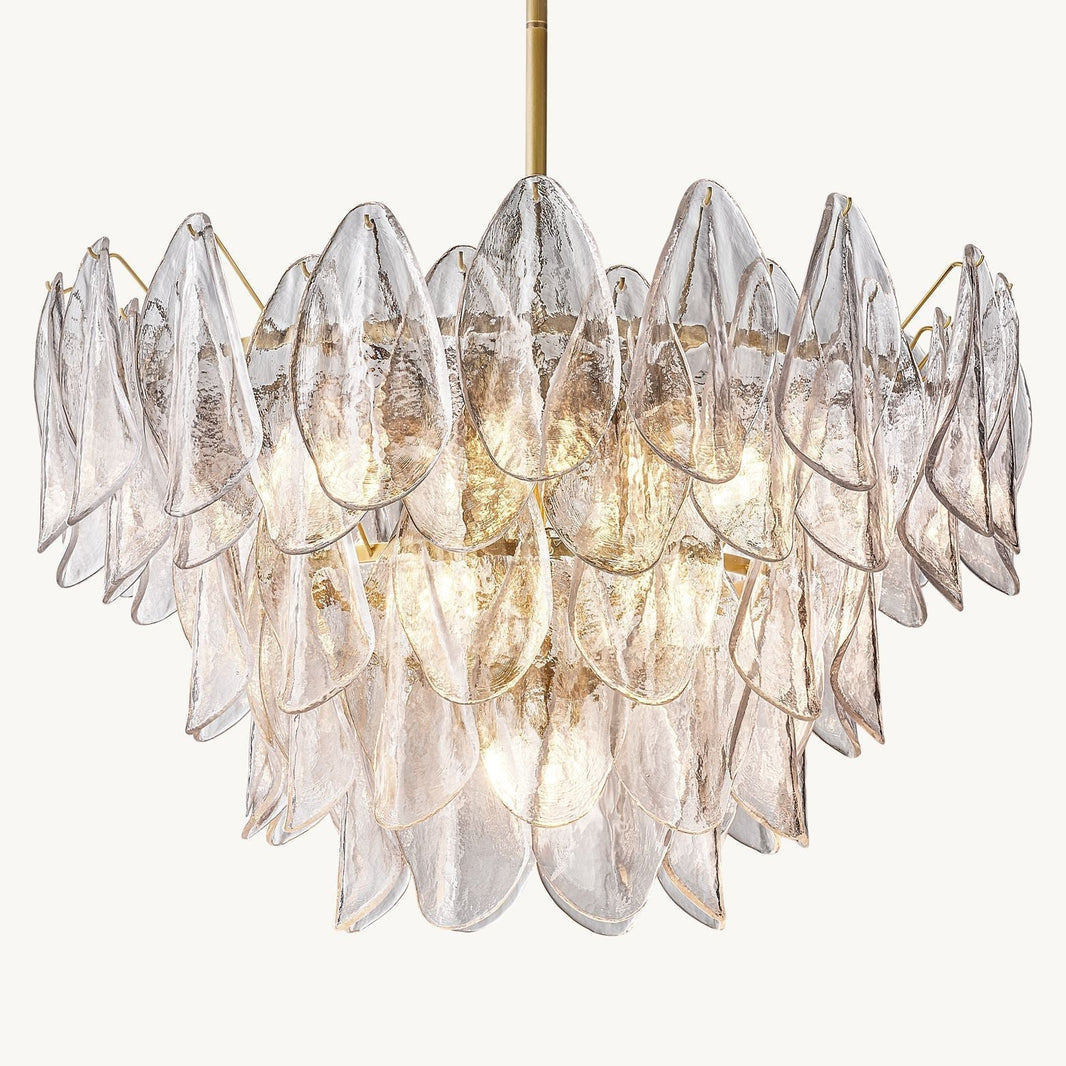 Petalia Stacked Glass Round Chandelier 32"