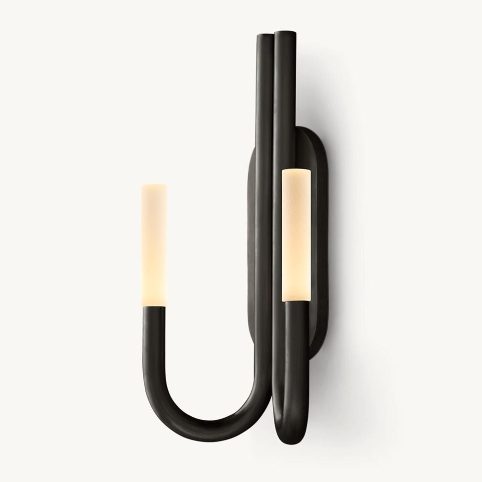 Rousselin Midcentury Sleek Double Wall Sconce