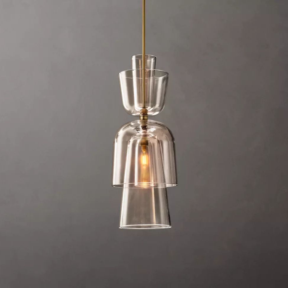 Blom Layered Glass Grand Flute Pendant Light