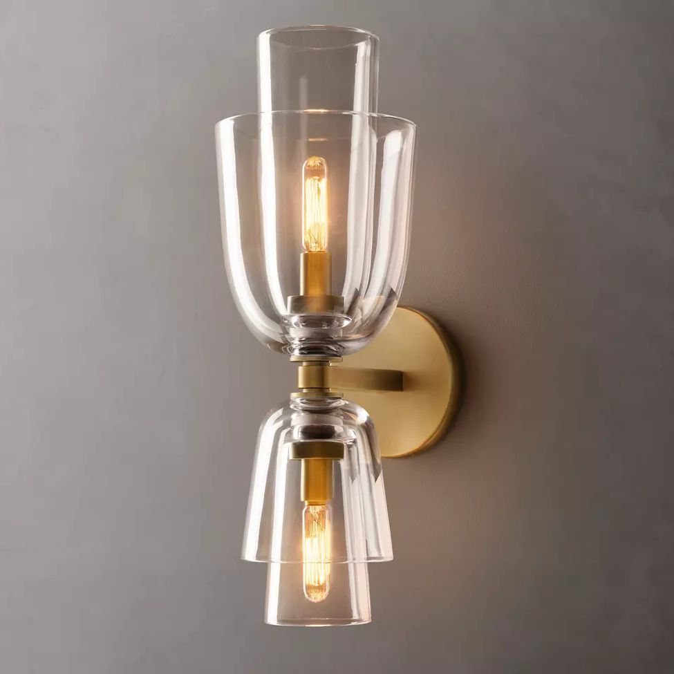 Blom Layered Glass Grand Flute Wall Sconce