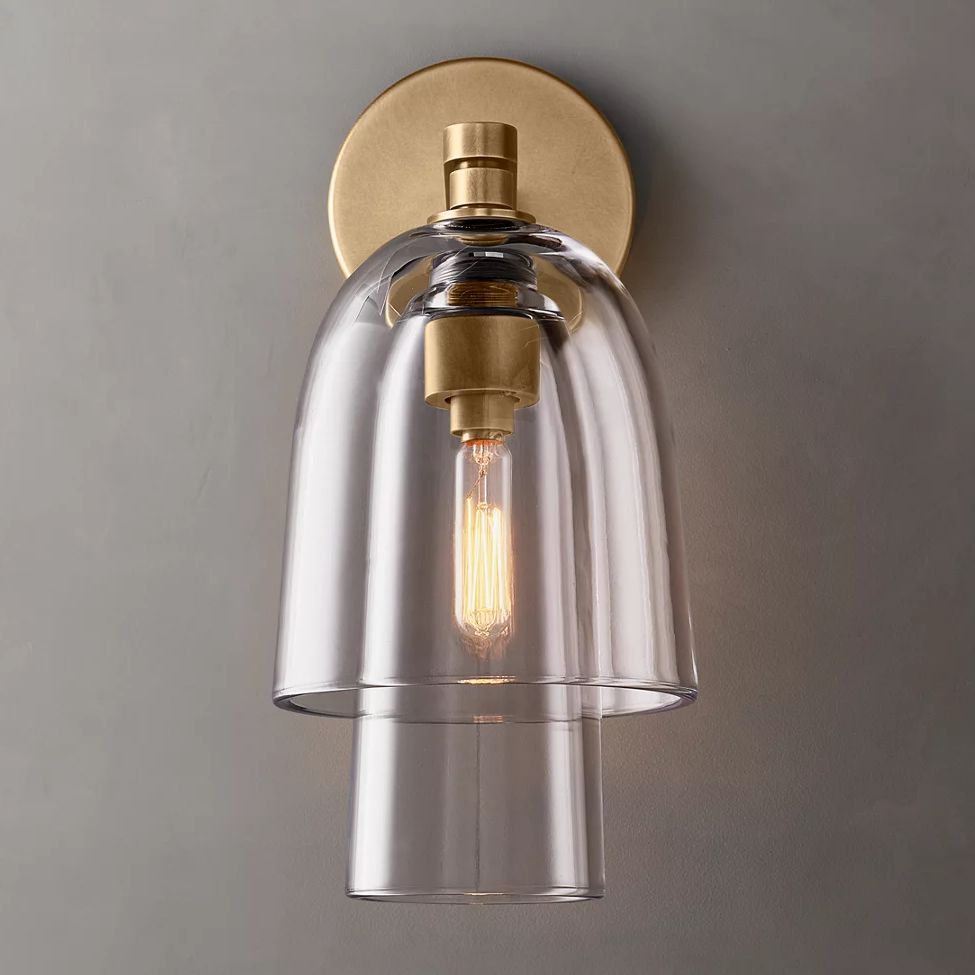 Blom Layered Glass Flute Wall Sconce