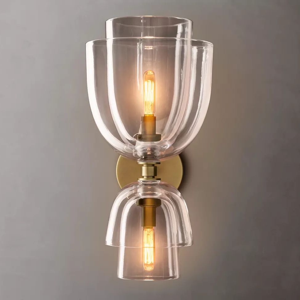 Blom Layered Glass Grand Cloche Wall Sconce