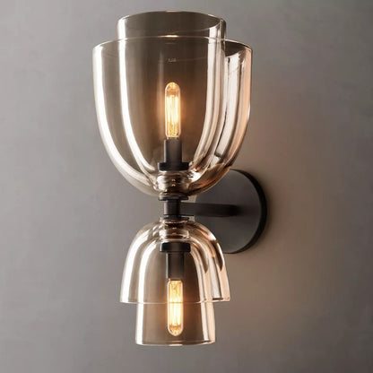 Blom Layered Glass Grand Cloche Wall Sconce