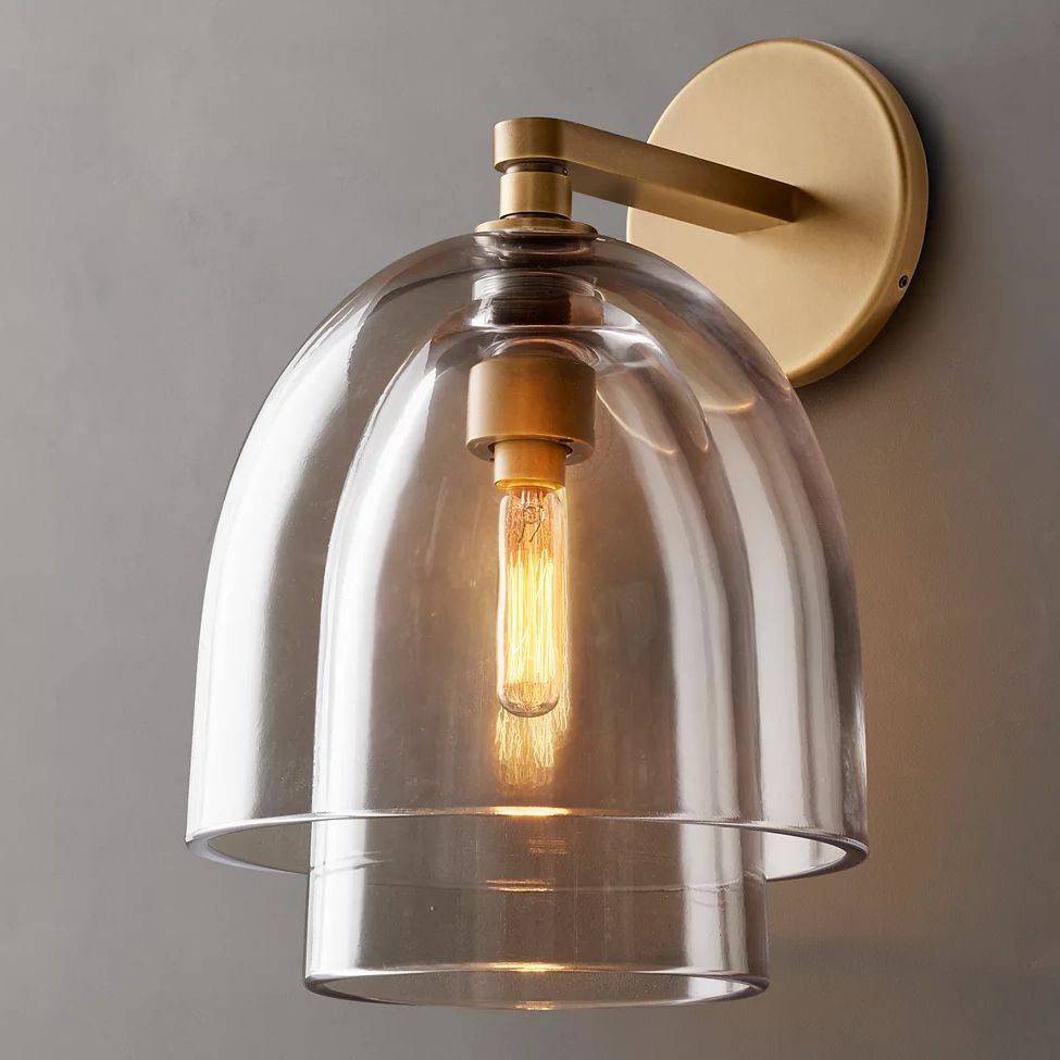 Blom Layered Glass Cloche Wall Sconce