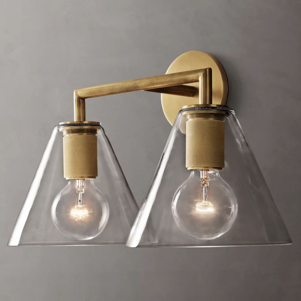 Utilitaire Funnel Shade Double Wall Sconce