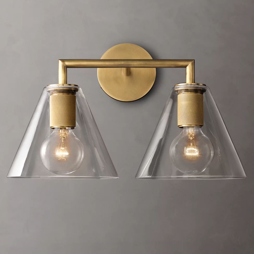 Utilitaire Funnel Shade Double Wall Sconce