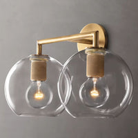 Utilitaire Globe Shade Double Wall Sconce