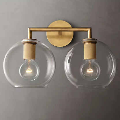 Utilitaire Globe Shade Double Wall Sconce