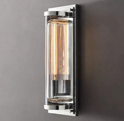 Savile Crystal Block Grand Round Wall Sconce