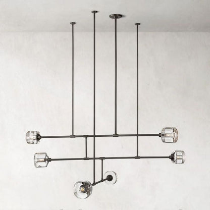 Demaret Sculpted Crystal Mobile Round Chandelier 62"