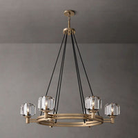 Demaret Sculpted Crystal Round Chandelier 36"