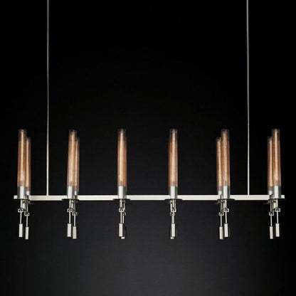 Fontanelle Vintage Glow Linear Chandelier 54"