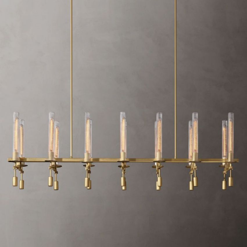 Fontanelle Vintage Glow Linear Chandelier 66"