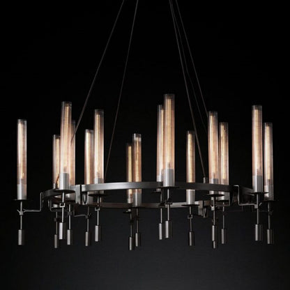 Fontanelle Vintage Glow Round Chandelier 46"
