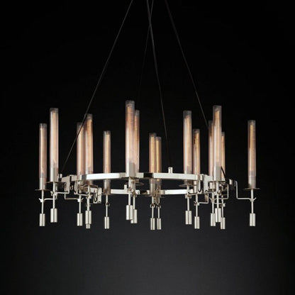 Fontanelle Vintage Glow Round Chandelier 46"