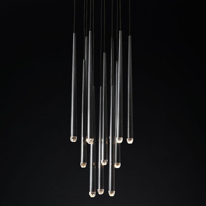 Aquitaine Faceted Cluster Round Chandelier 18"
