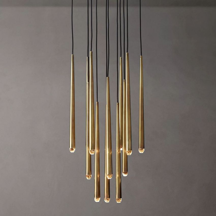 Aquitaine Faceted Cluster Round Chandelier 24"