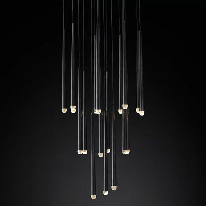 Aquitaine Faceted Cluster Round Chandelier 30"