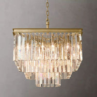 Odeon Deco Prism Tiered Square Chandelier 22"