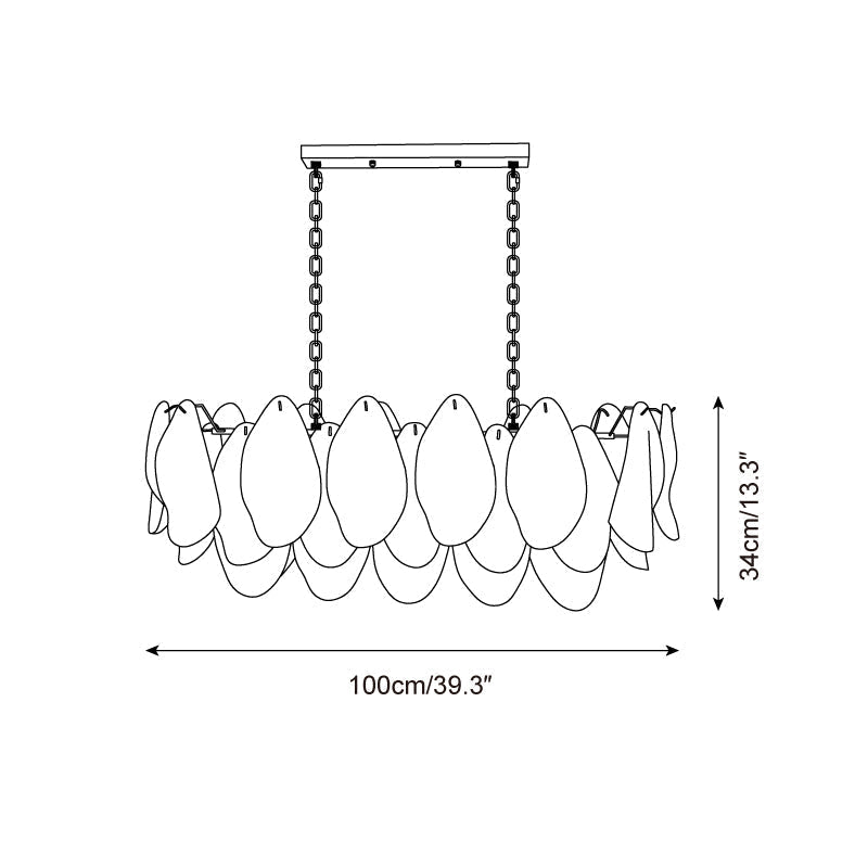 Caia Murano Glass Chandelier for Living Room