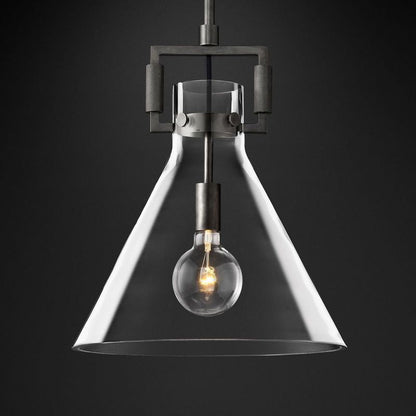 Machinist Glass Funnel Pendant Light